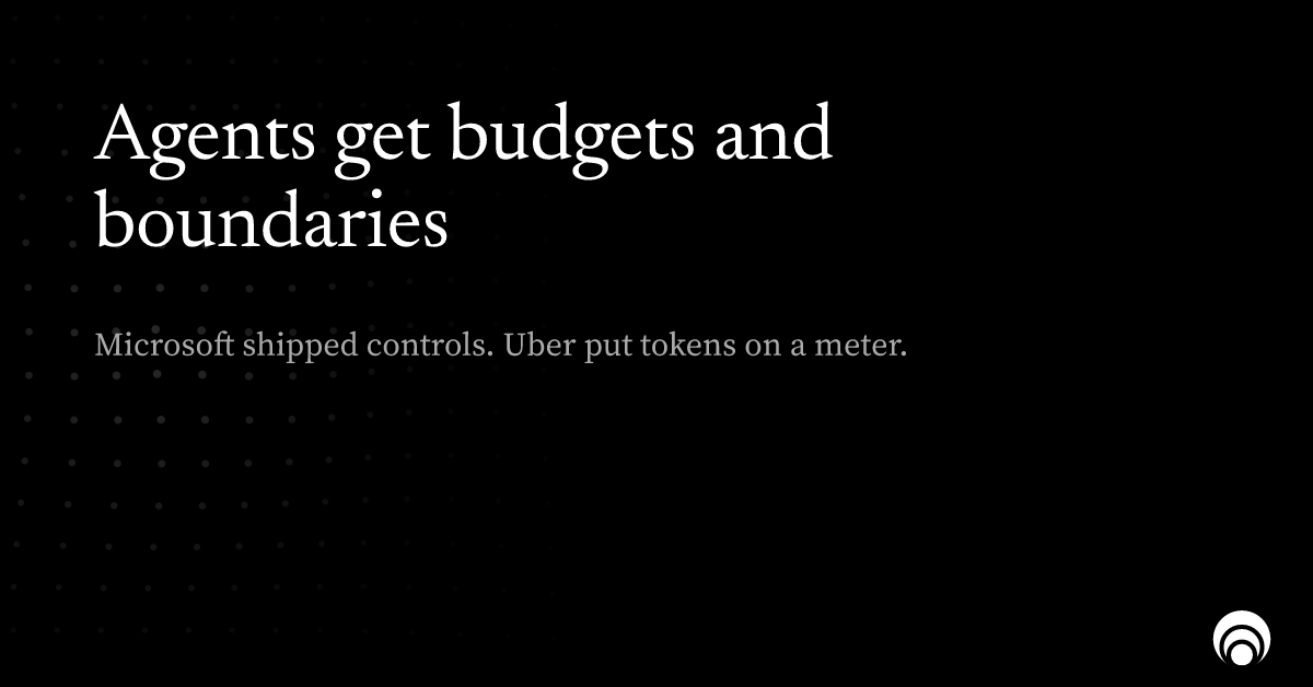 Header card for Agents get budgets and boundaries