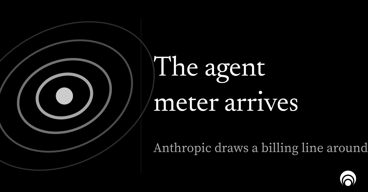 Abstract card for The agent meter arrives