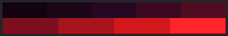 Red hued color palette number two.