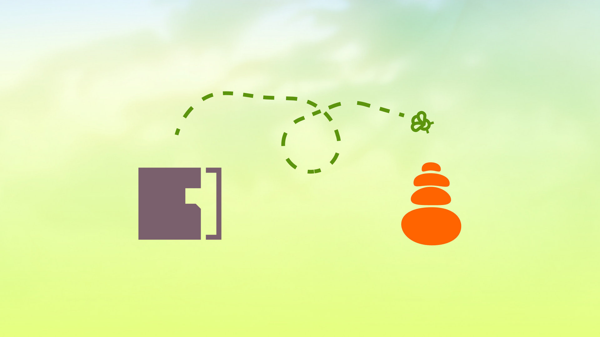 a bee flying from the Margin logo to the Semble logo