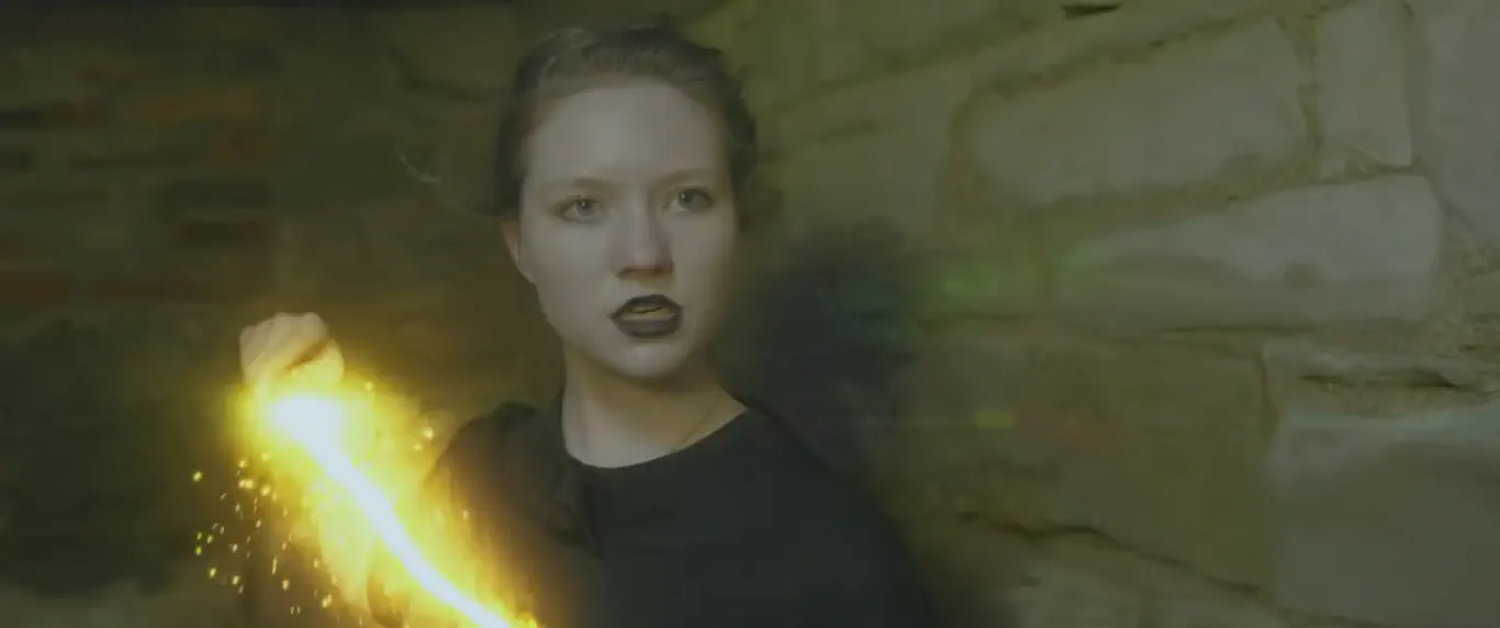 Muriel Warrington (Makenna Weyburne) taking the Bellatrix Death Eater Sisters test
