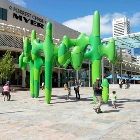 photo of a $1 million dollar cactus sculpture in my city aka Perth, Western Australia.