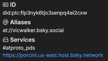 ID did:plc:fip3nyk6tjo3senpq4ei2cxw
Aliases at://vicwalker.bsky.social
Services
atproto_pds 
https://porcini.us-east.host.bsky.network