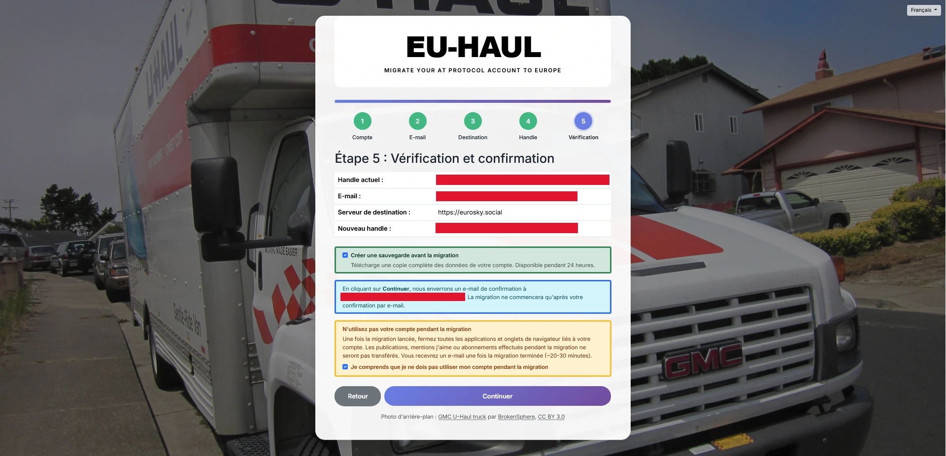 Étape 5 : Verification et confirmation