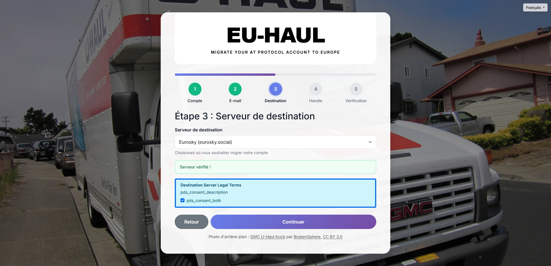 Étape 3 : Serveur de destination