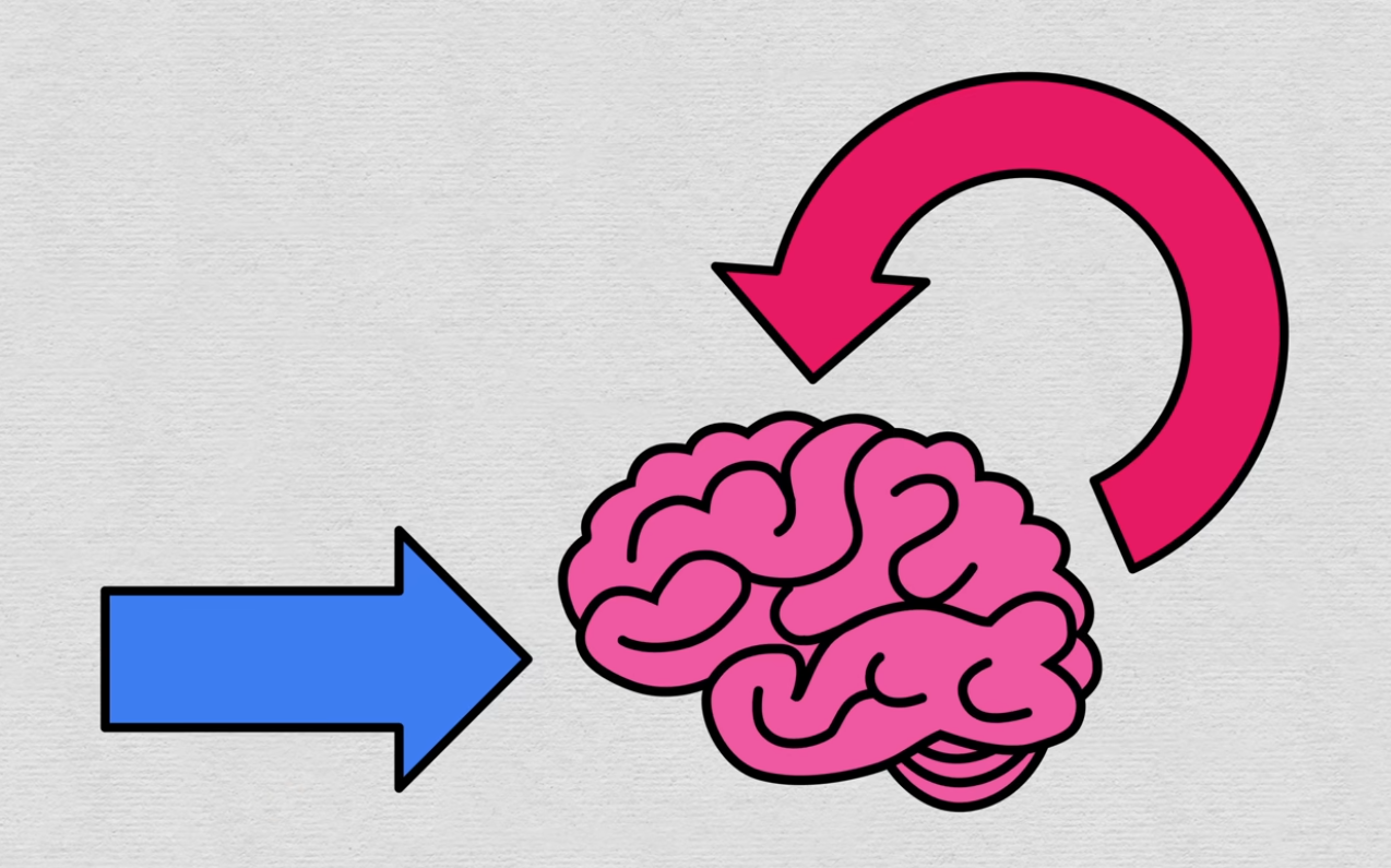Diagram of brain thinking about itself