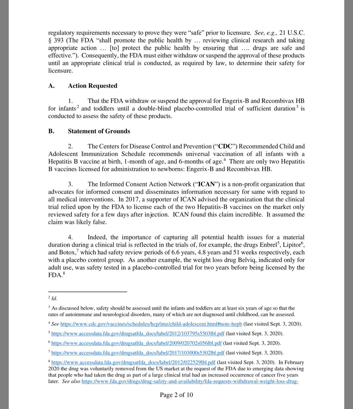 The text begins mid-sentence. Again, the text after the horizontal line are footnotes. The second URL in the last footnote appears to be cut off.
