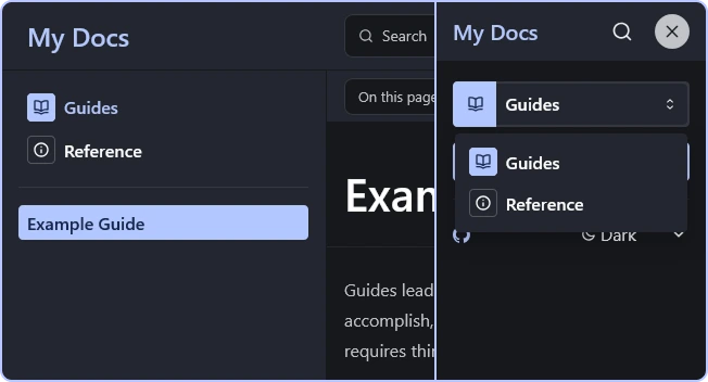 Final result with desktop view on the left and mobile view on the right