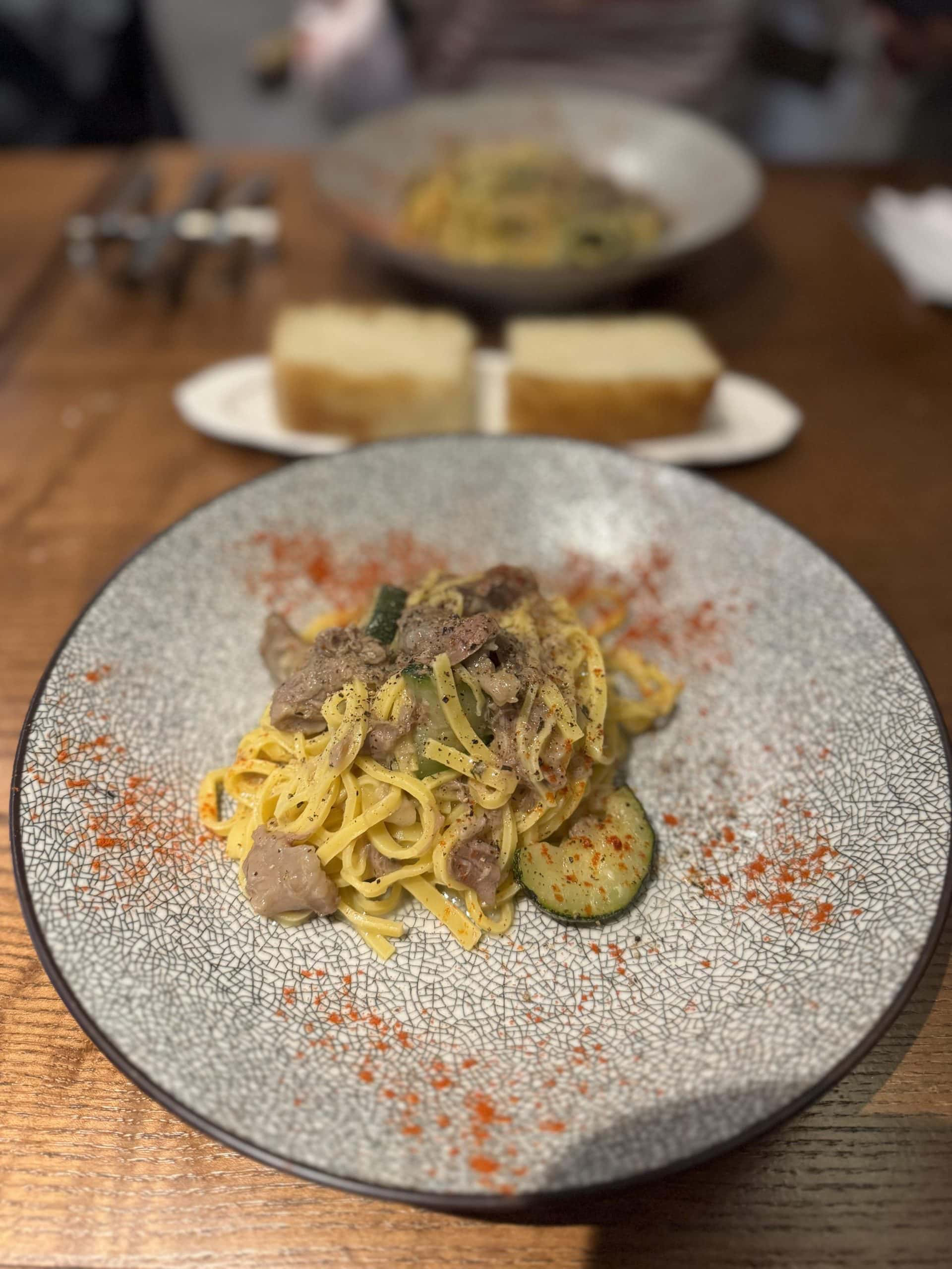 Main pasta dish at Casa del Sorriso, an Italian restaurant in the Nihonbashi area of Tokyo, Japan. © 2026 Norbert Woehnl Photography.