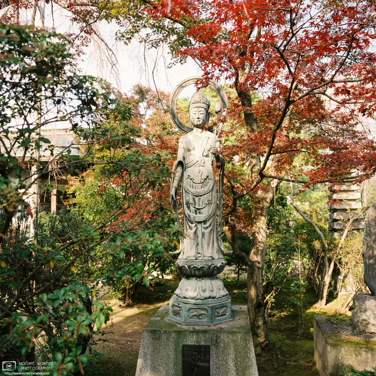 Statue in the gardens of Nakain Temple in Kawagoe, Saitama Prefecture, Japan. © 2021 Norbert Woehnl Photography.