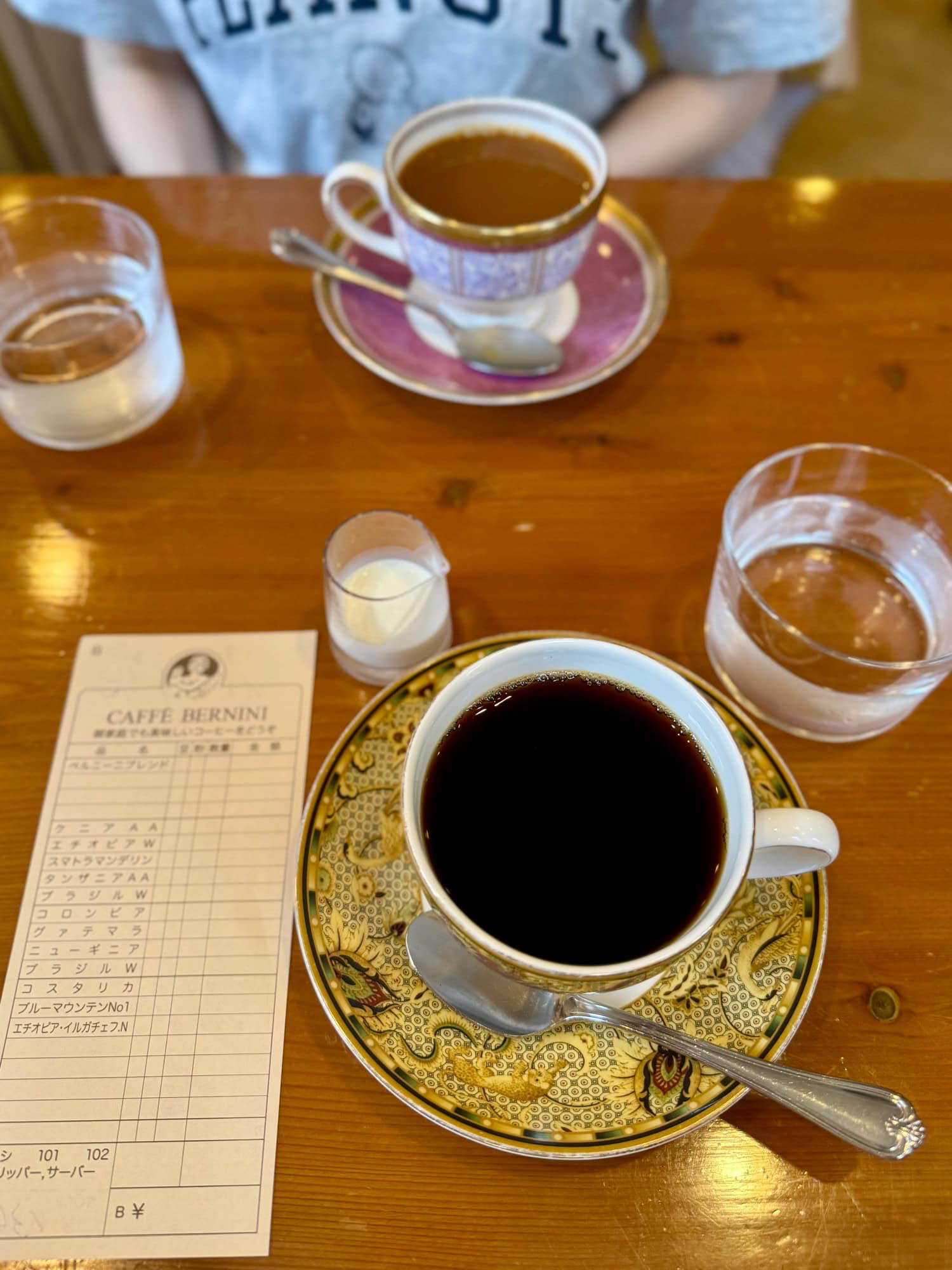 I went for the Italian Blend, my wife chose the lighter Bernini Blend. Caffe Bernini, Itabashi, Tokyo. © 2025 Norbert Woehnl Photography.