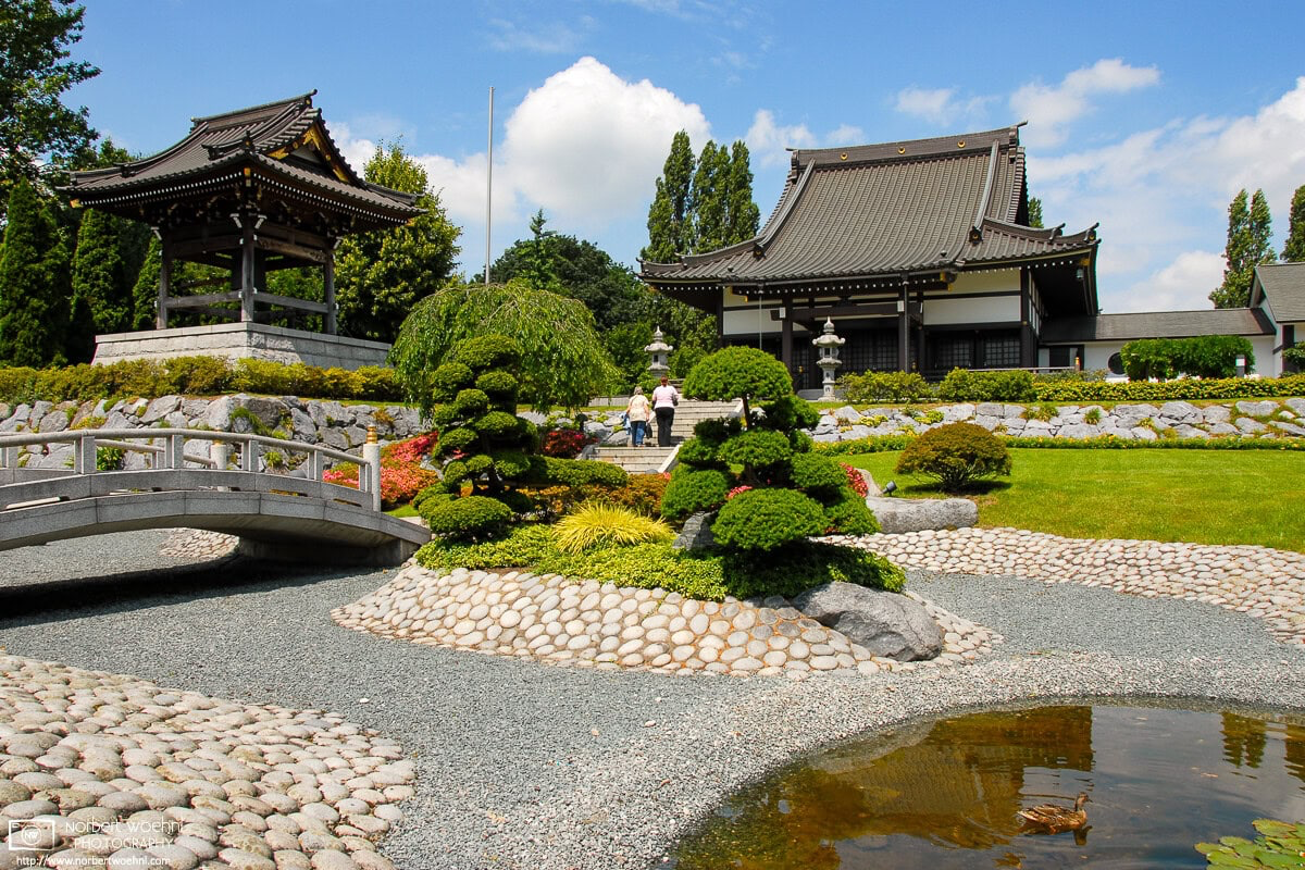 View of the Japanese temple at EKŌ-Haus, a center for Japanese art, culture and education in Düsseldorf, Germany. © 2008 Norbert Woehnl Photography.