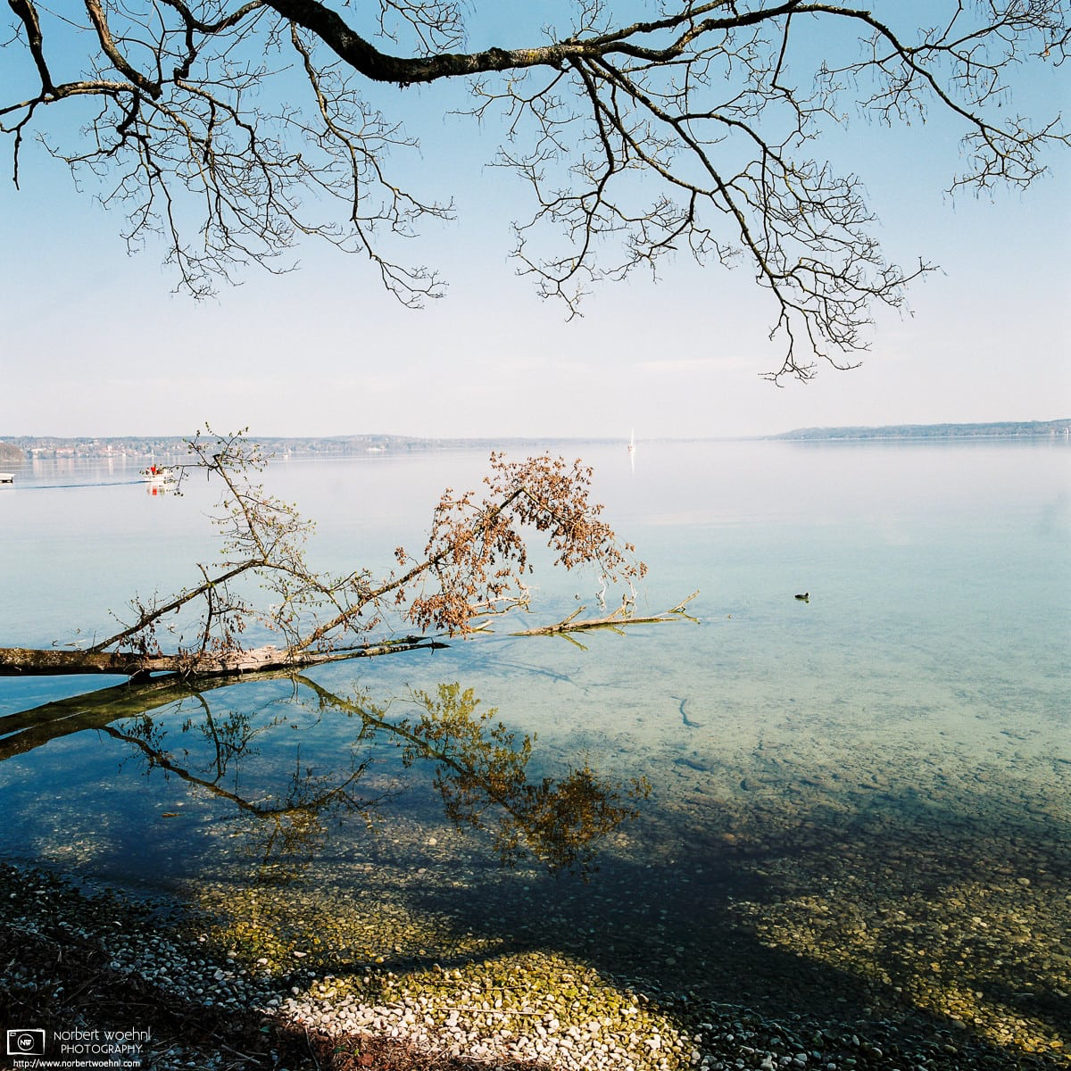 View over Lake Starnberg (Starnberger See) from the village of Bernried in Bavaria, Germany. © 2017 Norbert Woehnl Photography.