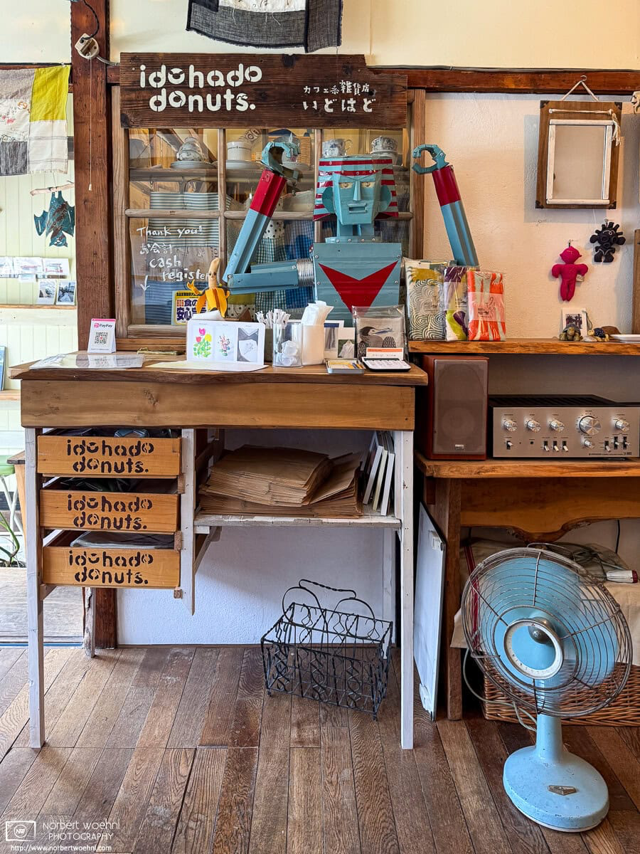Interior photo taken at Idohado Doughnuts in Hakodate, Japan. © 2025 Norbert Woehnl Photography.