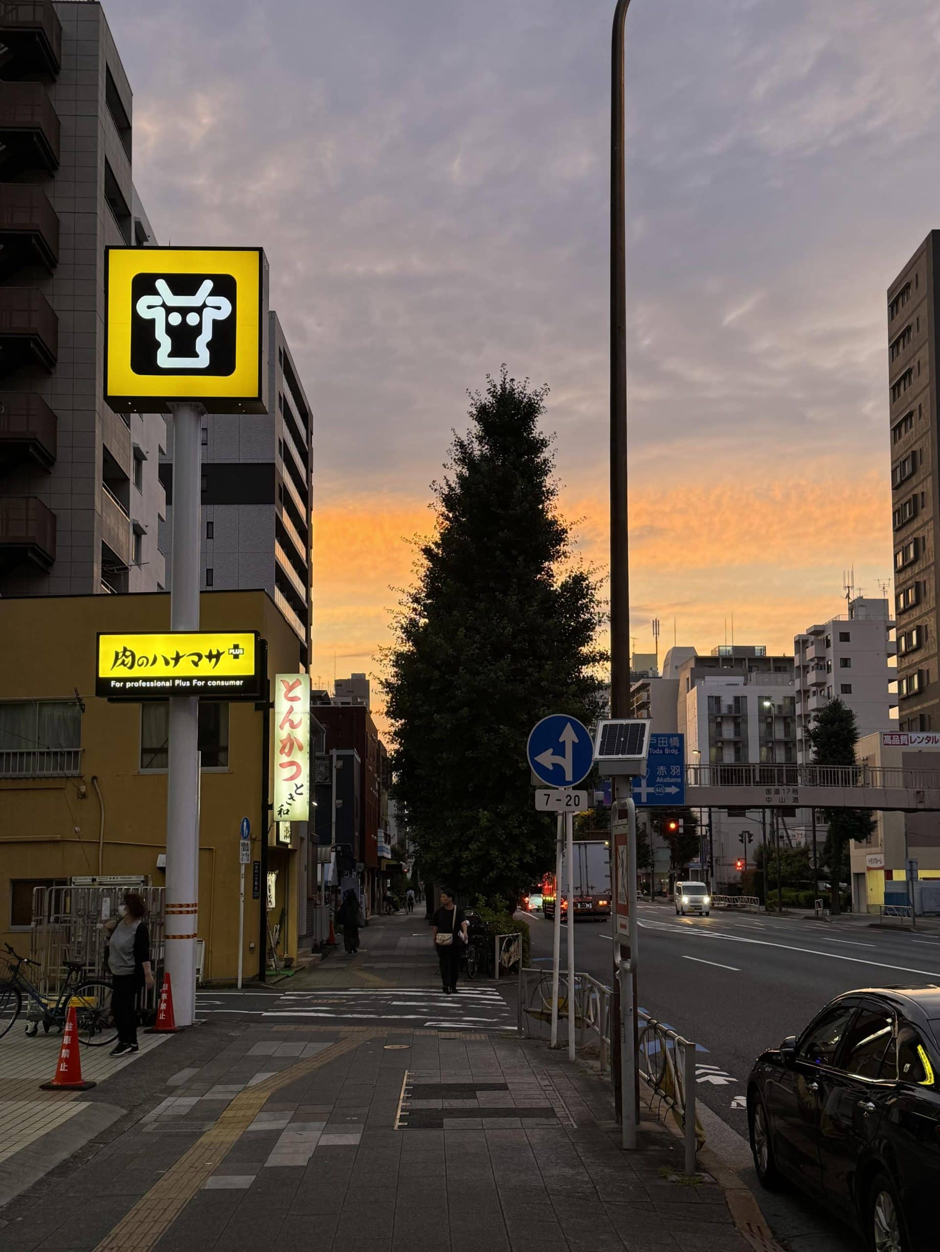 Colorful June evening sky along the Nakasendo in the Itabashi Ward of Tokyo, Japan. © 2026 Norbert Woehnl Photography.