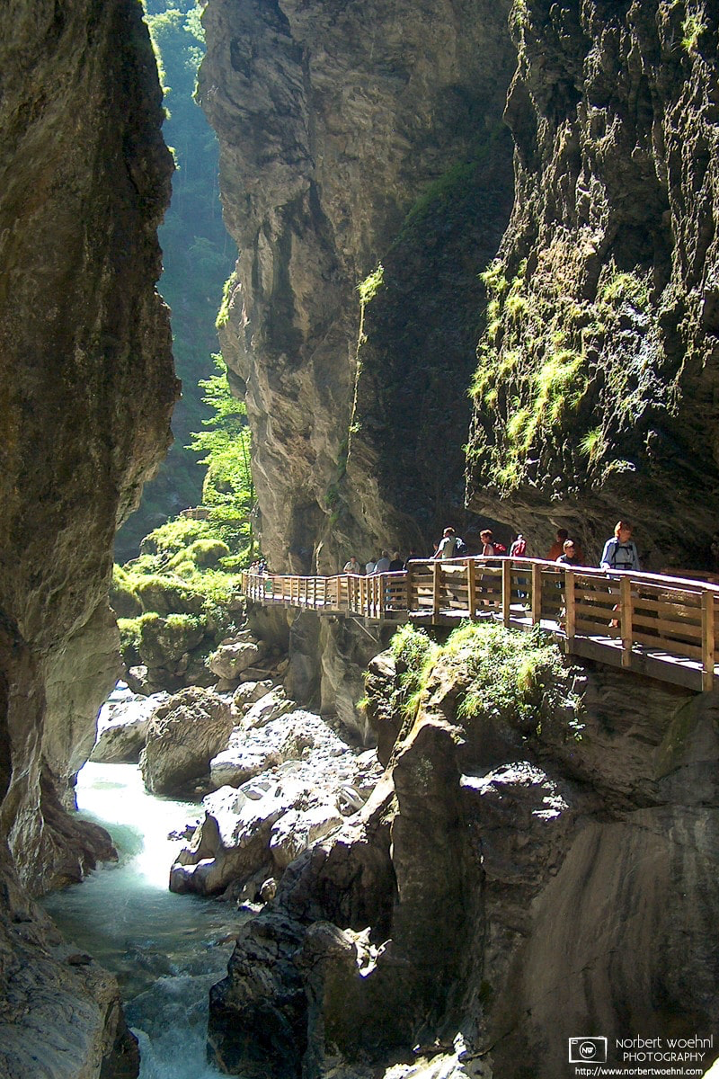 Liechtensteinklamm (Liechtenstein Gorge) is a gorge with walls up to 300m high, located near St Johann im Pongau in the Austrian Alps, 50 km south of Salzburg. © 2004 Norbert Woehnl Photography.