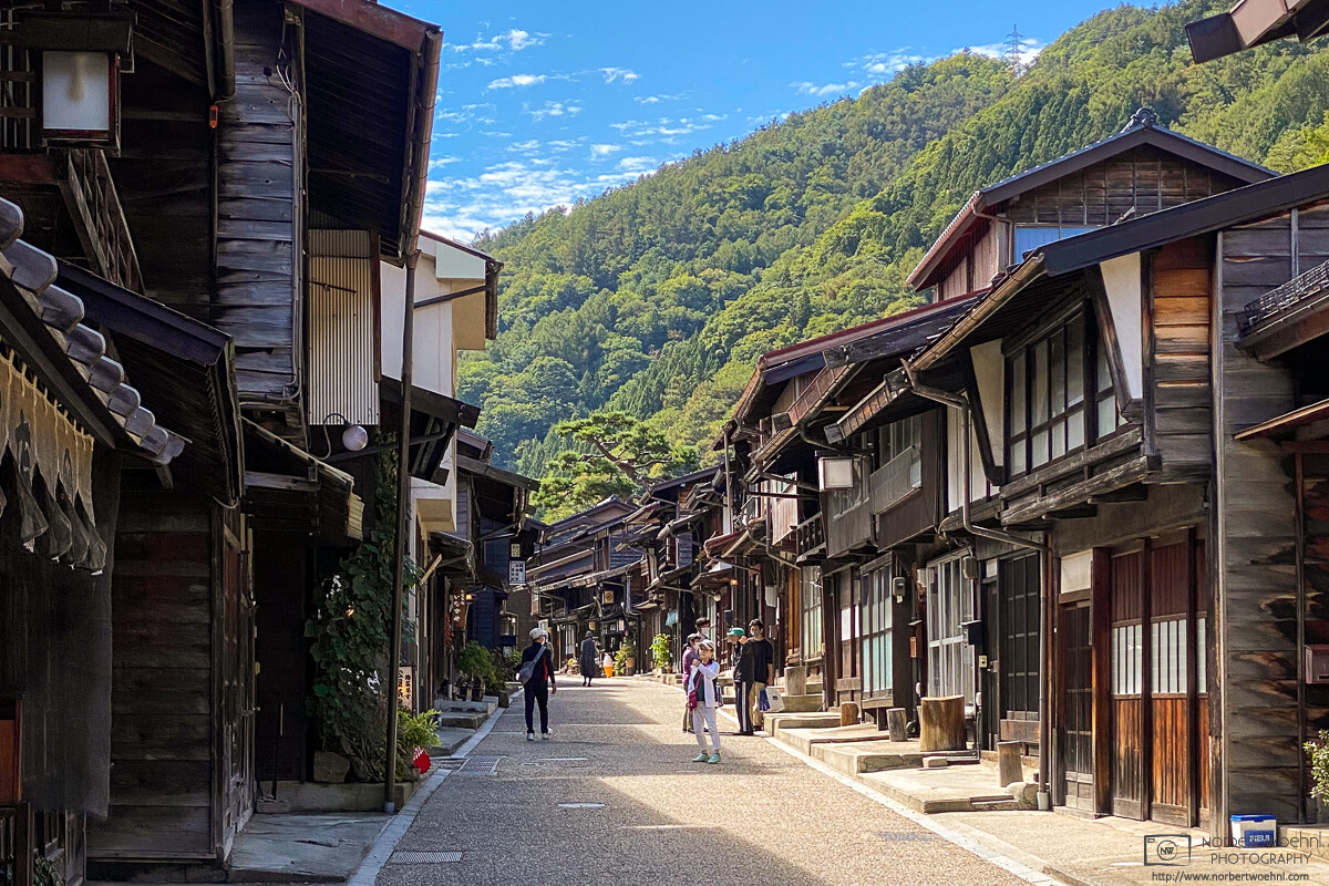 View of Narai-juku, the main road of the former post town of Narai along the Nakasendo in Nagano Prefecture, Japan. © 2022 Norbert Woehnl Photography.