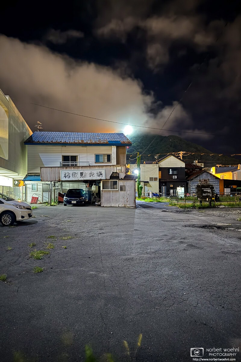 Night photo taken in the Horaicho area of Hakodate in Hokkaido, Japan. © 2025 Norbert Woehnl Photography.