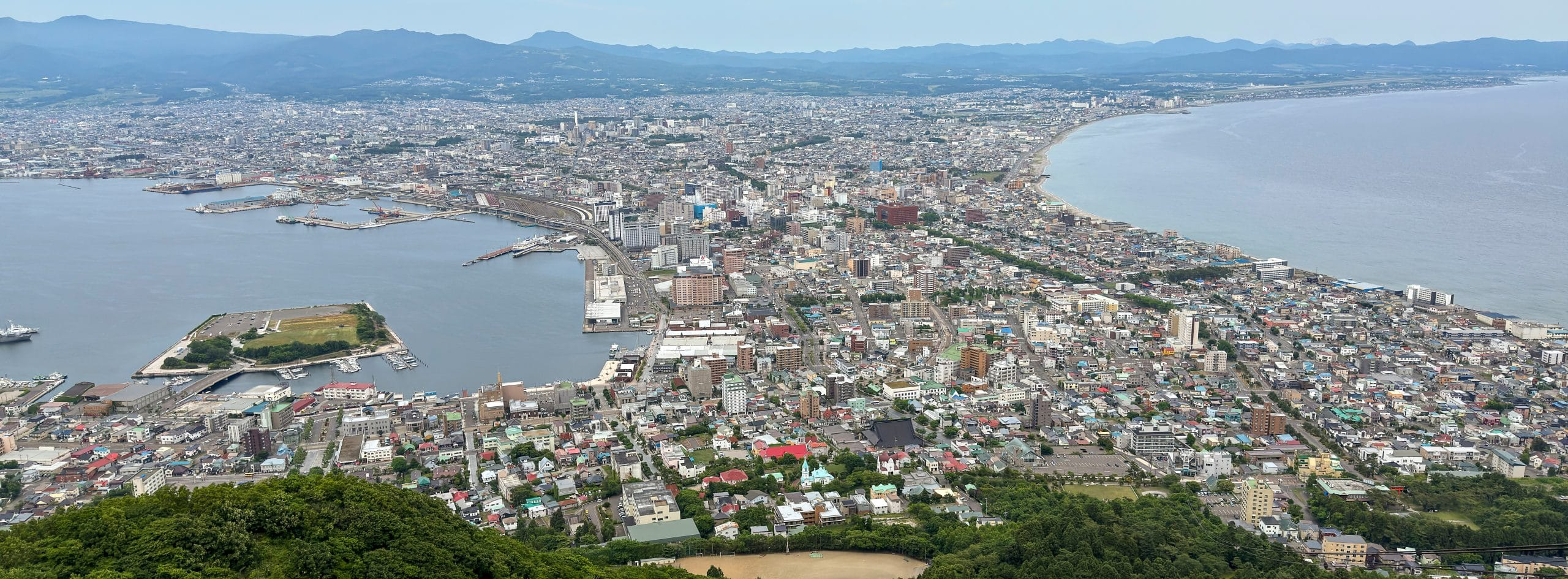 View of Hakodate in southern Hokkaido, Japan, as seen from the Mount Hakodate observatory. © 2025 Norbert Woehnl Photography.