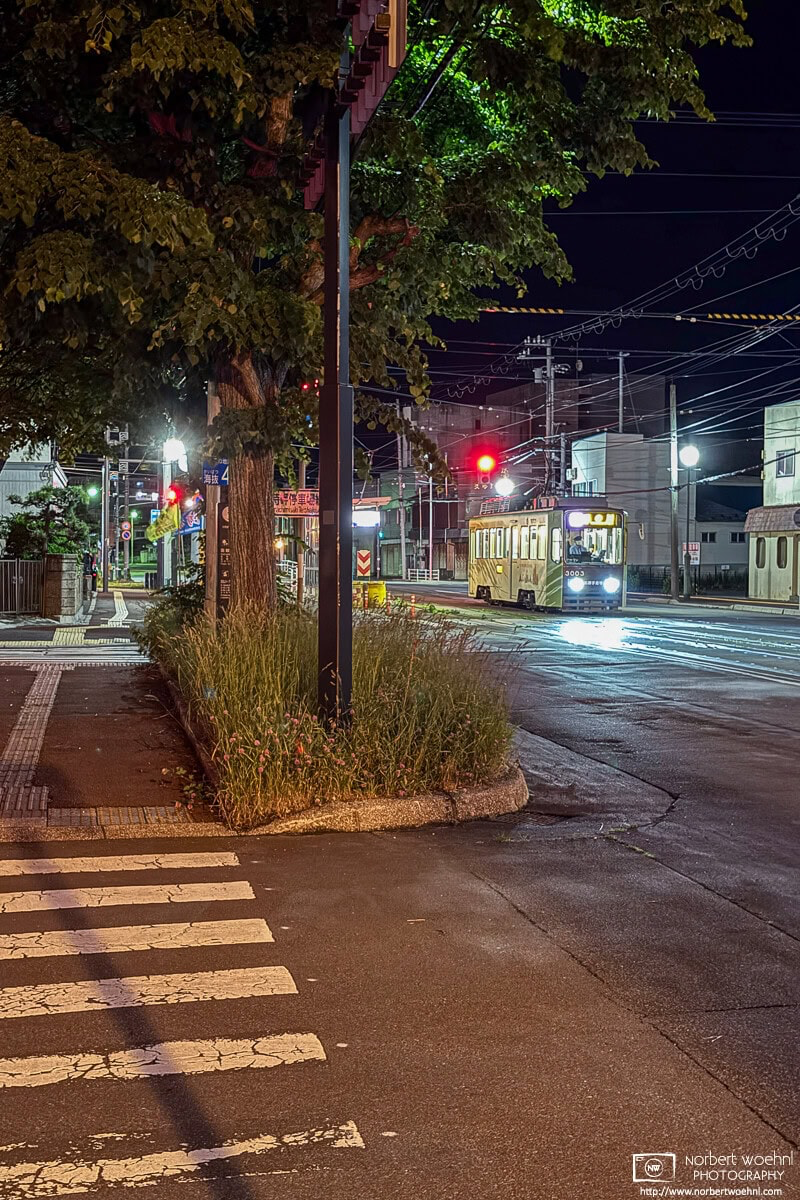 Night photo taken in the Horaicho area of Hakodate in Hokkaido, Japan. © 2025 Norbert Woehnl Photography.