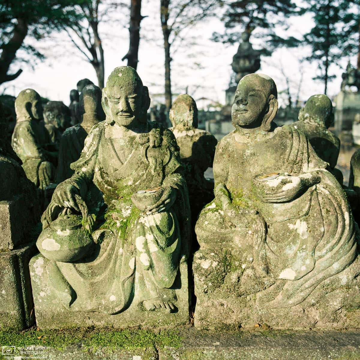 Rakan (Buddha disciples) statues at Kitain Temple in Kawagoe, Saitama Prefecture, Japan. © 2021 Norbert Woehnl Photography.
