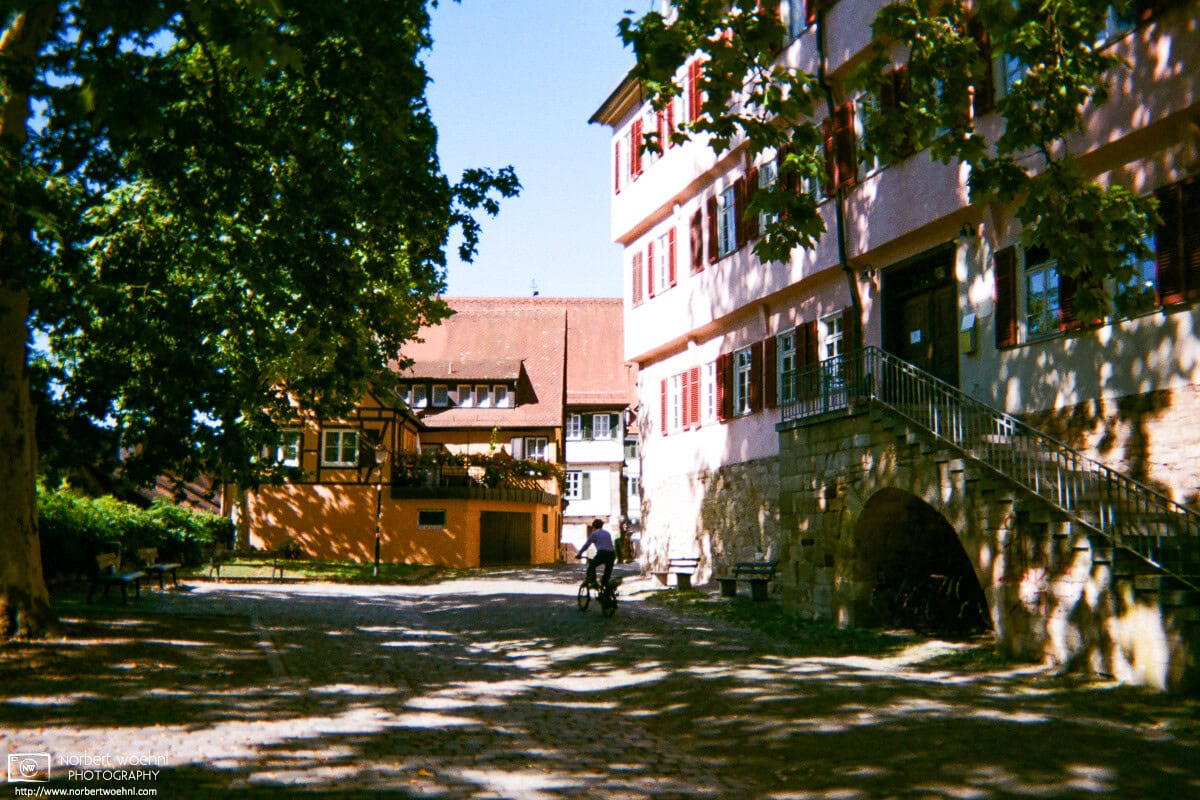 At Bursagasse in the historic city center of Tübingen, Germany, this building is the Bursa, built from 1478 to 1482 for the artist faculty of the newly founded university. © 2018 Norbert Woehnl Photography.